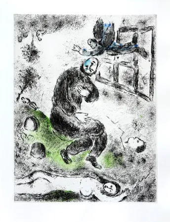 Água-Forte Chagall - Celui qui dit les choses sans rien dire, Planche XII