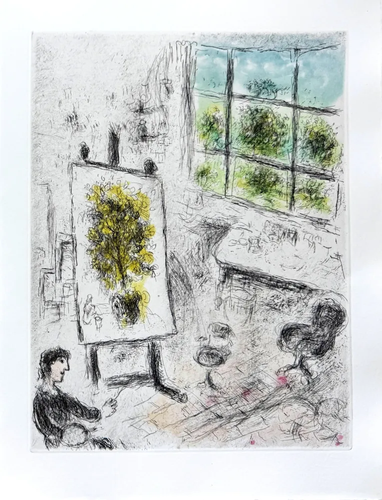 Água-Forte Chagall - Celui qui dit les choses sans rien dire, Planche XIII