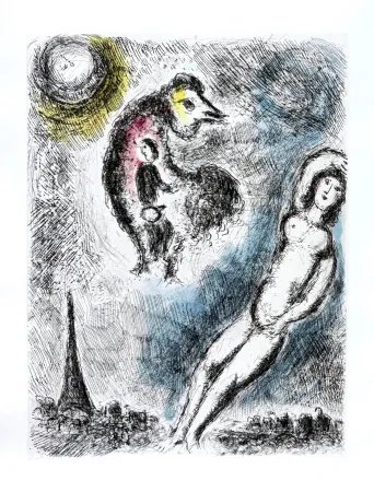 Água-Forte Chagall - Celui qui dit les choses sans rien dire, Planche XIV