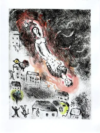 Água-Forte Chagall - Celui qui dit les choses sans rien dire, Planche XV