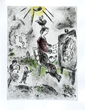 Água-Forte Chagall - Celui qui dit les choses sans rien dire, Planche XVI