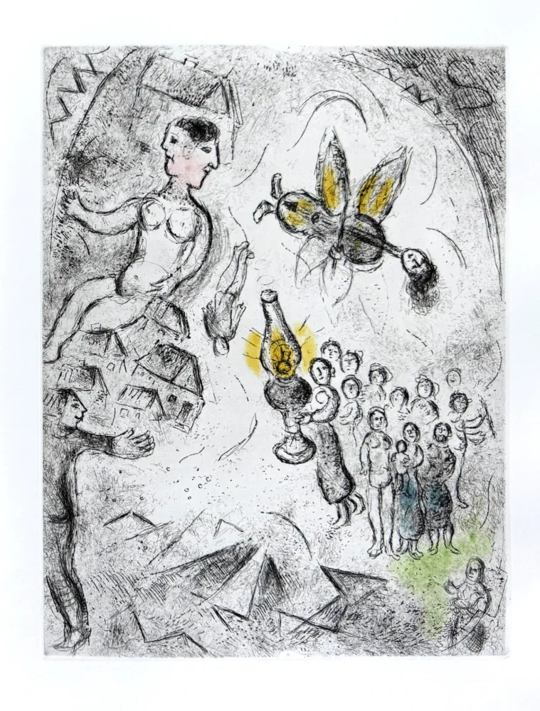 Água-Forte E Água-Tinta Chagall - Celui qui dit les choses sans rien dire, Planche XVIII