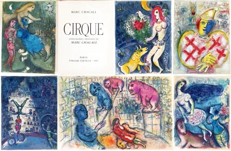 Livro Ilustrado Chagall - CIRQUE. 38 lithographies originales (Tériade 1967)