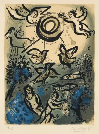 Litografia Chagall - Creation