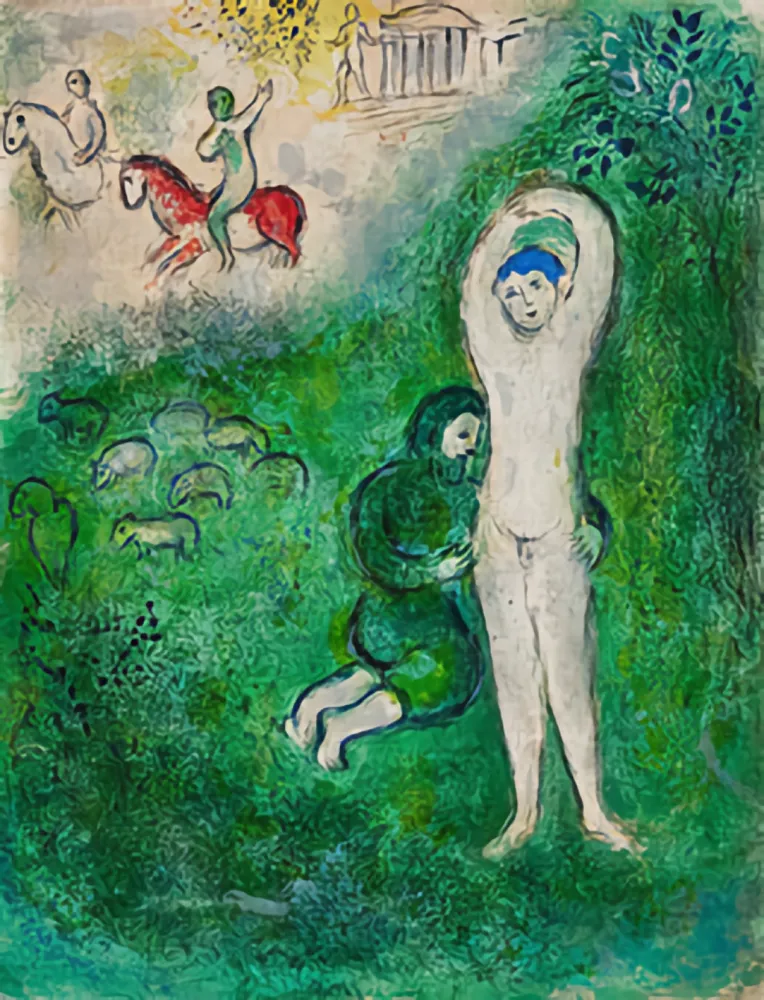 Litografia Chagall - Daphnis et Gnathon