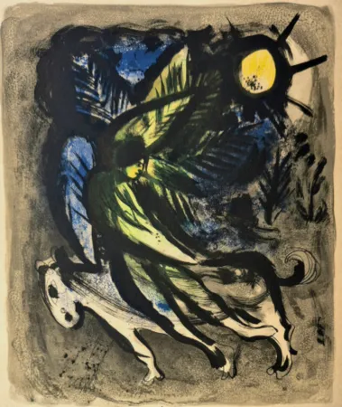 Litografia Chagall - Der Engel (The Angel)