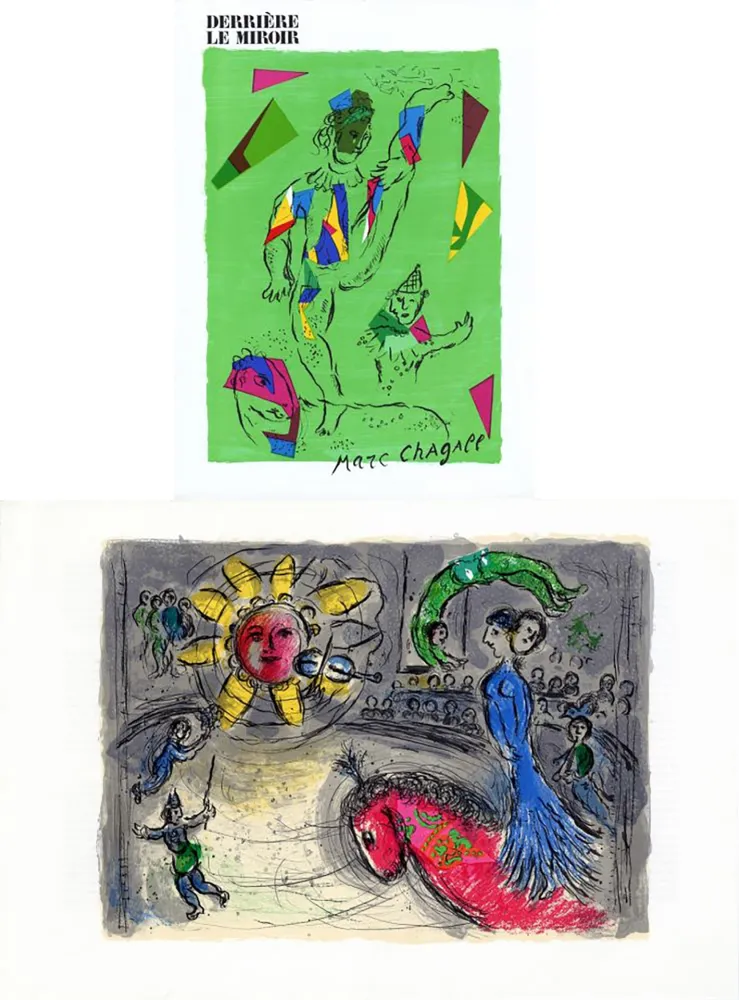 Livro Ilustrado Chagall - Derrière le Miroir n° 235 - CHAGALL. 2 LITHOGRAPHIES ORIGINALES (1979)