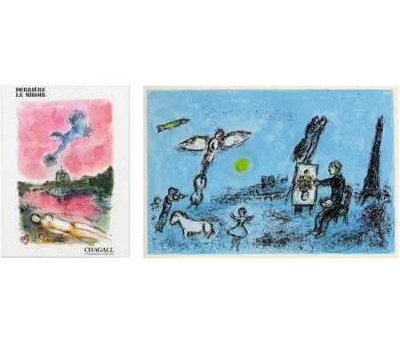 Livro Ilustrado Chagall - Derrière Le Miroir n° 246 - CHAGALL. Lithographies originales. Le Peintre et son double (1981)