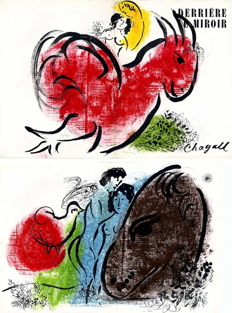 Livro Ilustrado Chagall - Derrière le Miroir n° 44-45. CHAGALL. Mars 1952.