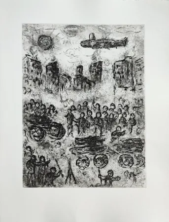 Água-Forte Chagall - Et sur la terre