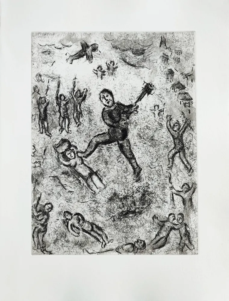 Água-Forte Chagall - Et sur la terre