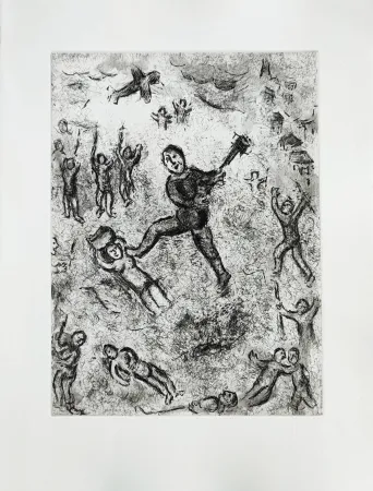 Água-Forte Chagall - Et sur la terre