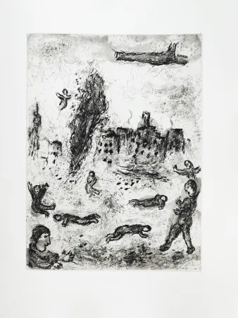Água-Forte Chagall - Et sur la terre