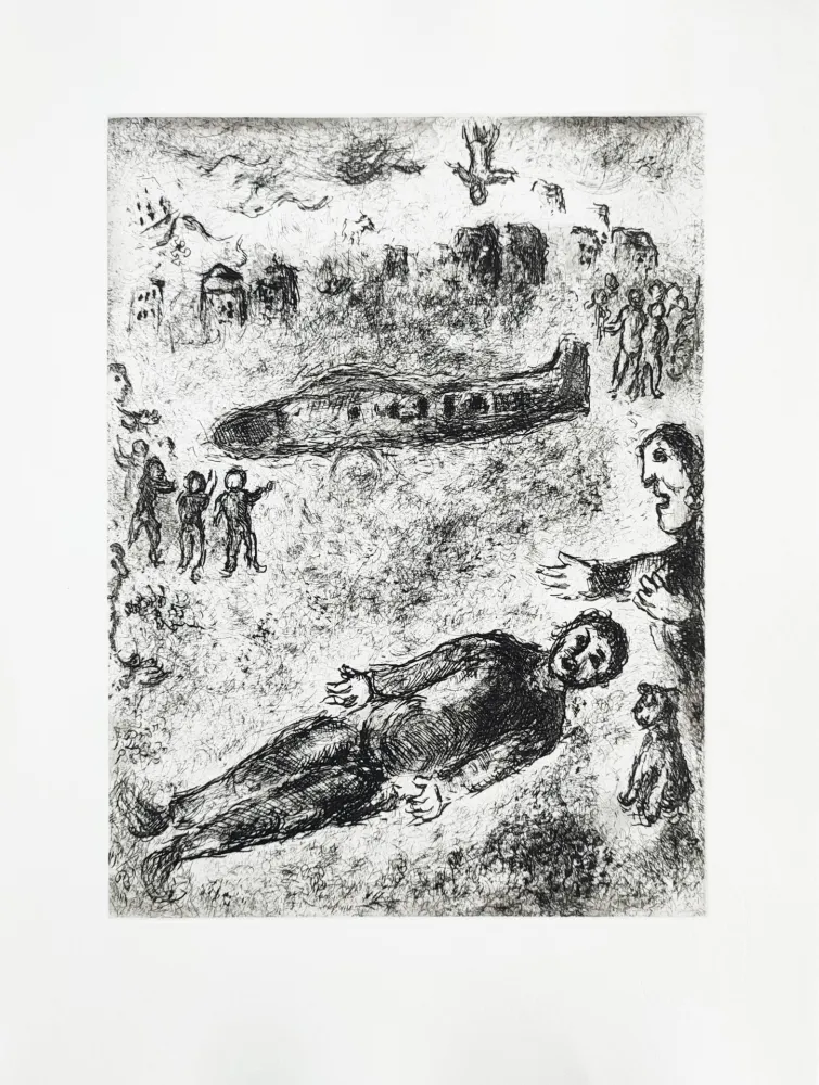 Água-Forte Chagall - Et sur la terre