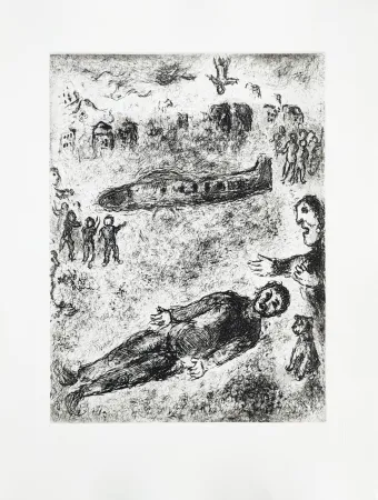 Água-Forte Chagall - Et sur la terre