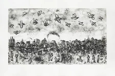 Água-Forte Chagall - Et sur la terre