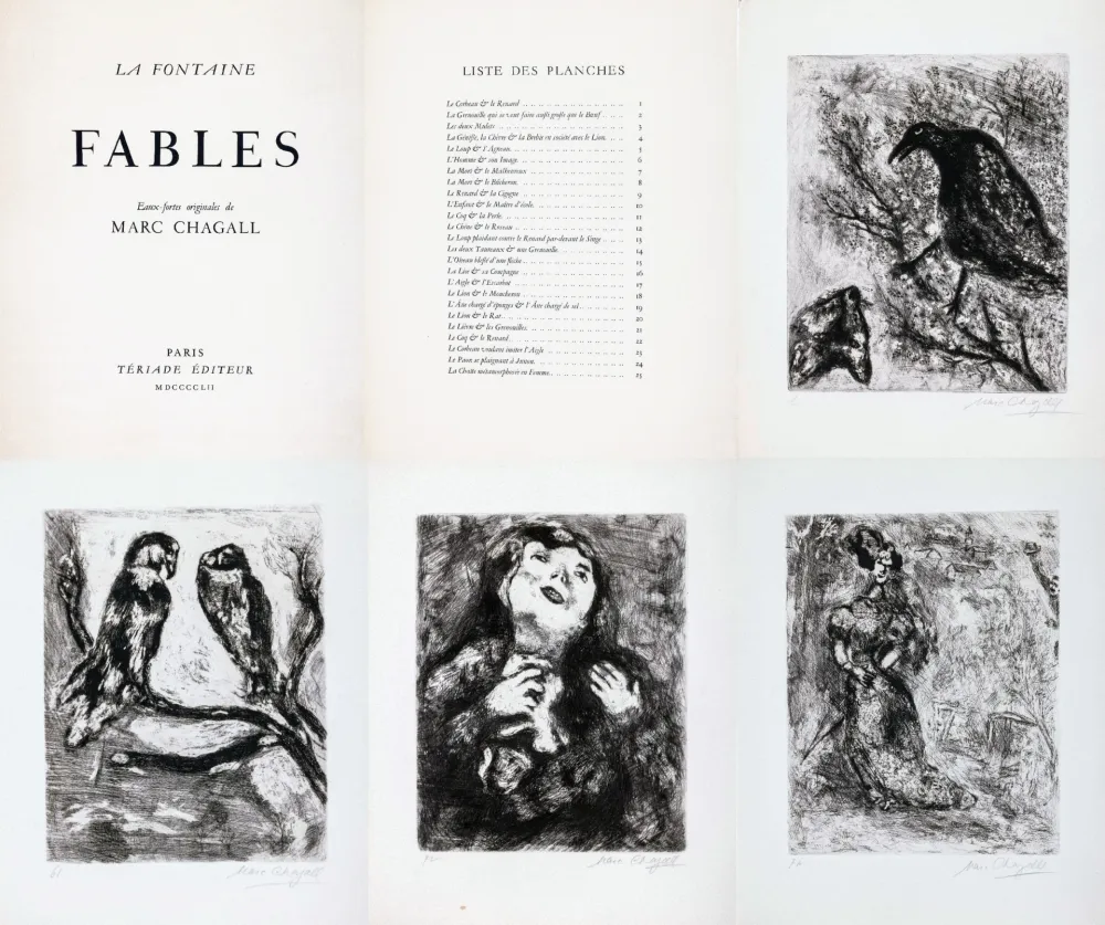 Água-Forte Chagall - Fables