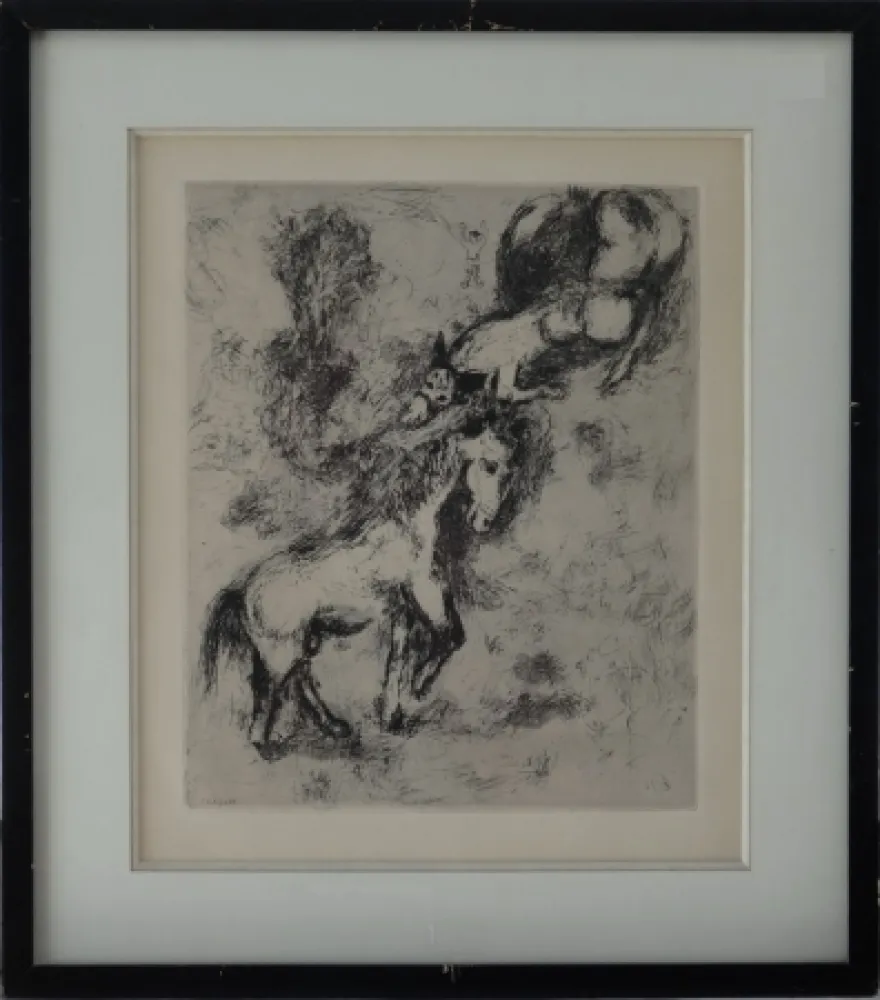 Água-Forte Chagall - Fables de la Fontaine - Le cheval et l'âne