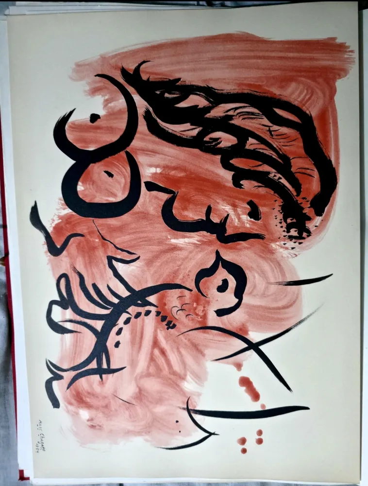 Estêncil Chagall - FEMME À L'OISEAU