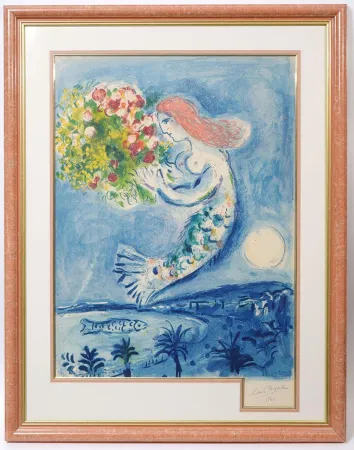 Litografia Chagall - Hand-signed - La Baie des Anges