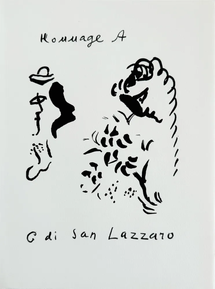 Litografia Chagall - Hommage à San Lazzaro