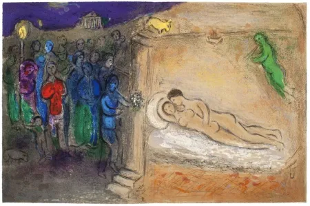 Litografia Chagall - HYMÉNÉE (de la suite Daphnis et Chloé - 1961)