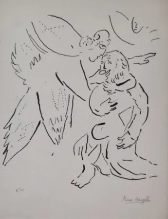 Litografia Chagall - Isaiah Divinely Inspired