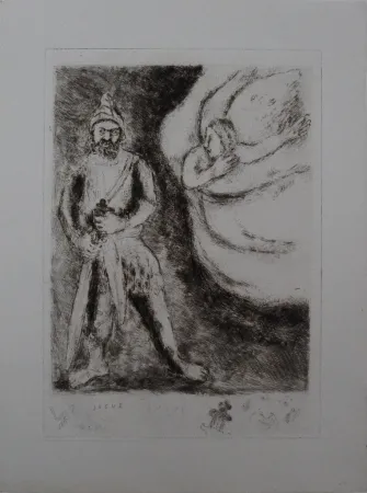 Gravura Chagall - Josué armé par l'éternel #RARE SECOND STATE