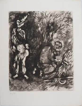 Gravura Chagall - La mort et le bucheron
