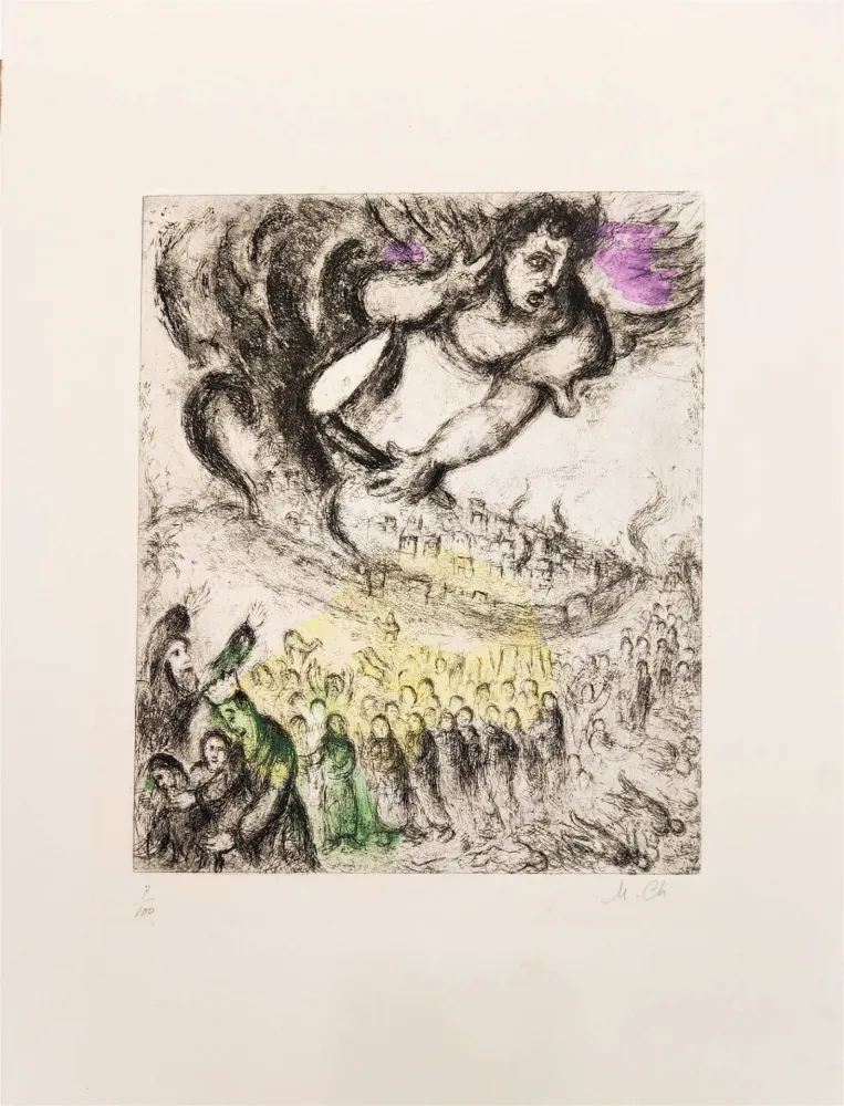 Água-Forte Chagall - La prise de Jérusalem