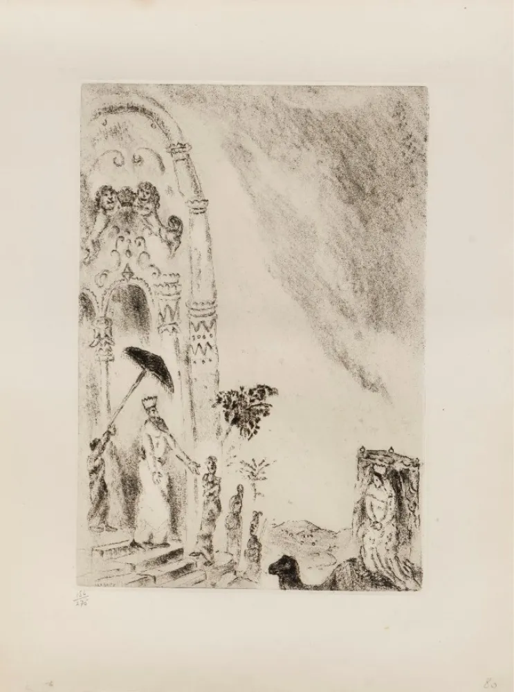 Água-Forte Chagall - La Reine de Seba