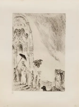 Água-Forte Chagall - La Reine de Seba