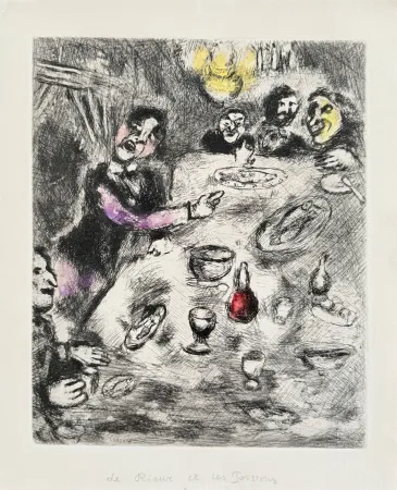 Água-Forte Chagall - La Rieur et Les Poissons