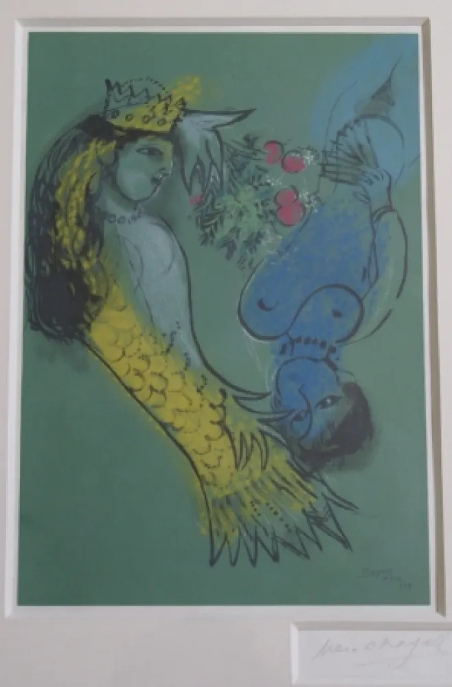 Xilogravura Chagall - La Sirene