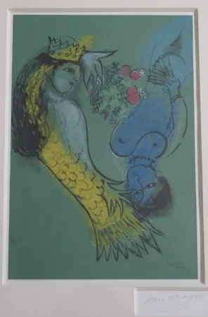 Xilogravura Chagall - La Sirene