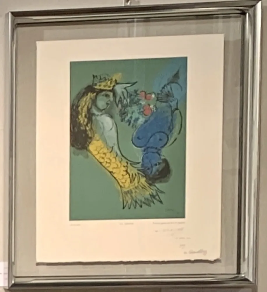Xilogravura Chagall - La sirène 