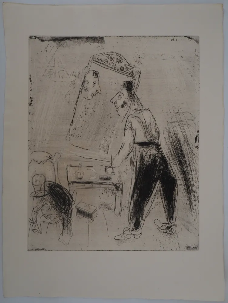 Gravura Chagall - La toilette de Tchitchikov