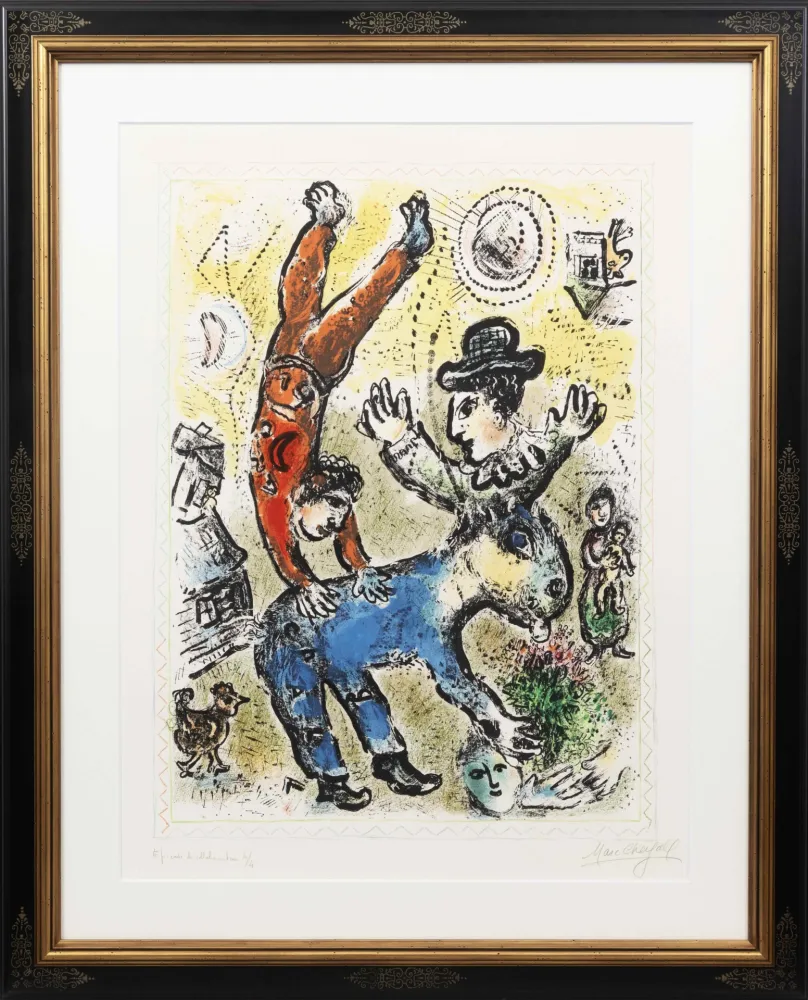 Litografia Chagall - L'Acrobate rouge (The Red Acrobat)