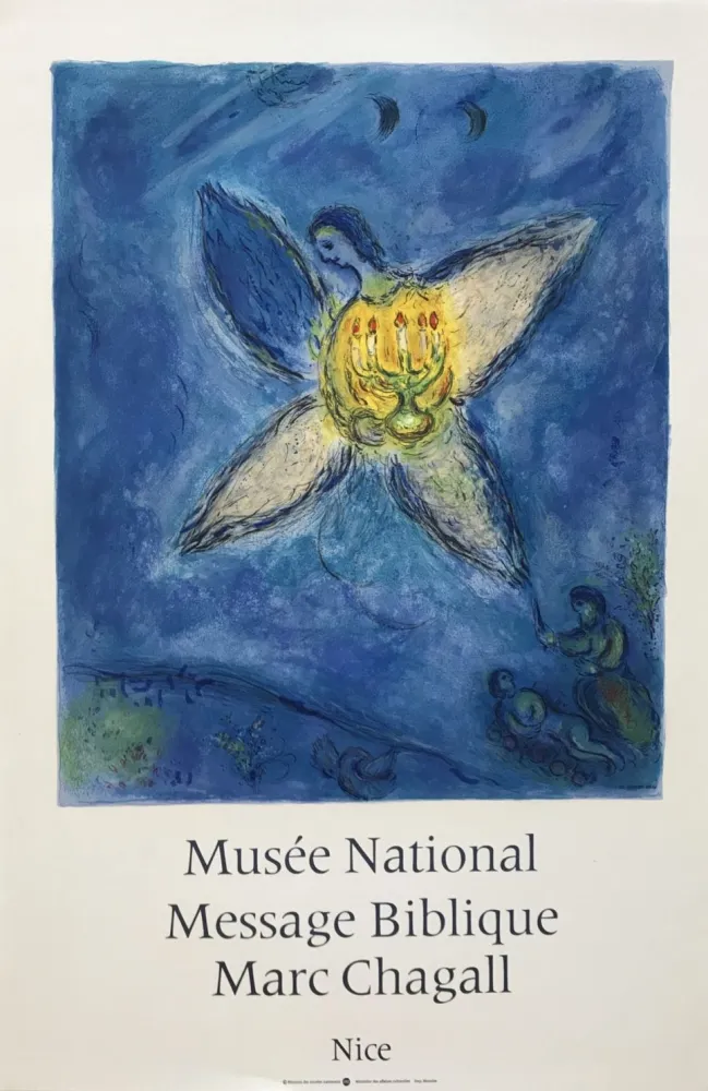Litografia Chagall - '' L'Ange au Chandelier ''