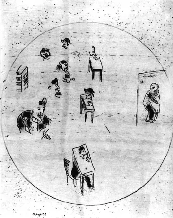 Água-Forte Chagall - Le bureau des contrats