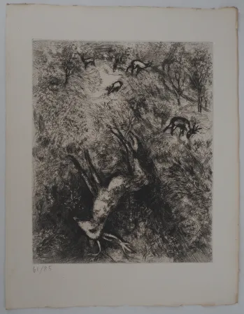 Gravura Chagall - Le cerf malade