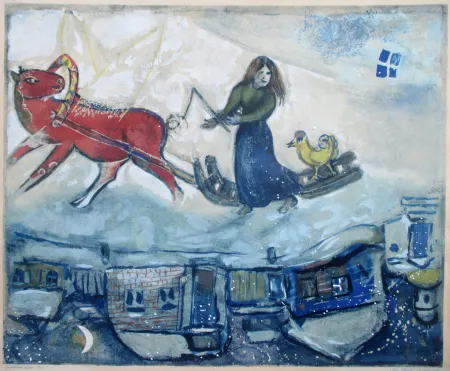 Colografia Chagall - Le Cheval Rouge