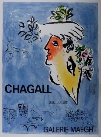 Sem Técnica Chagall - Le Ciel Bleu, Galerie Maeght, 1964