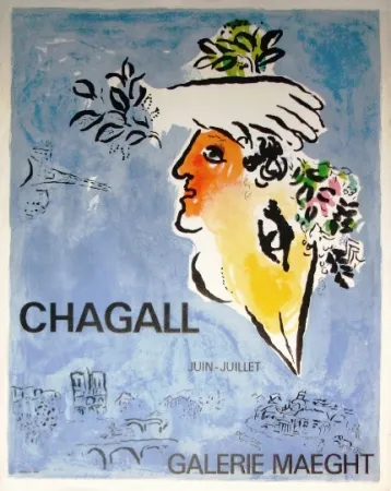 Cartaz Chagall - Le cielbleu