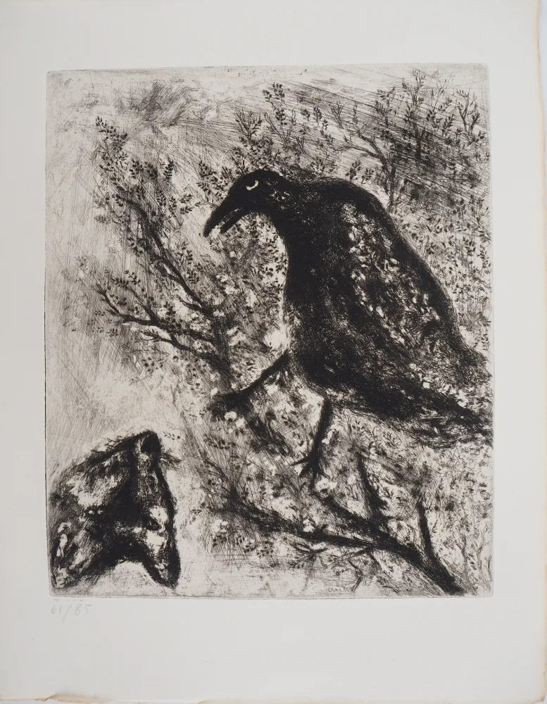 Gravura Chagall - Le corbeau et le renard