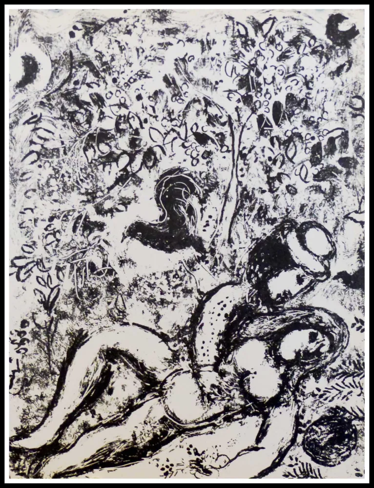 Litografia Chagall - LE COUPLE A L'ARBRE