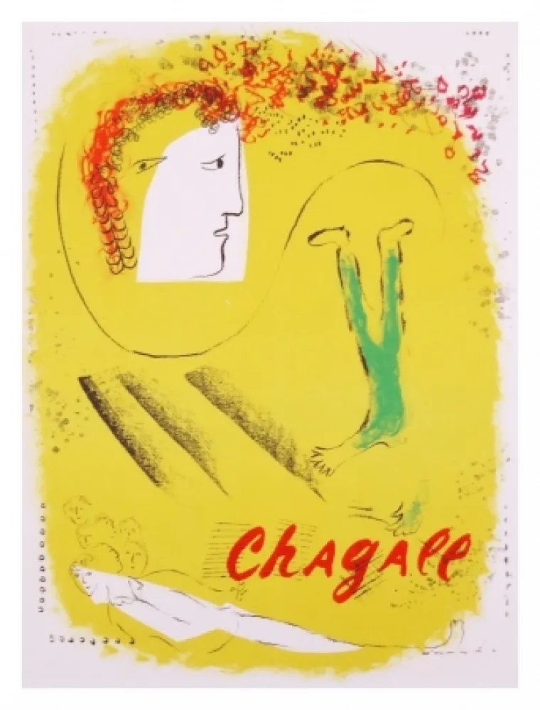 Litografia Chagall - Le fond jaune
