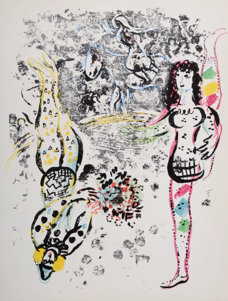 Litografia Chagall - Le Jeu des Acrobates, 1963