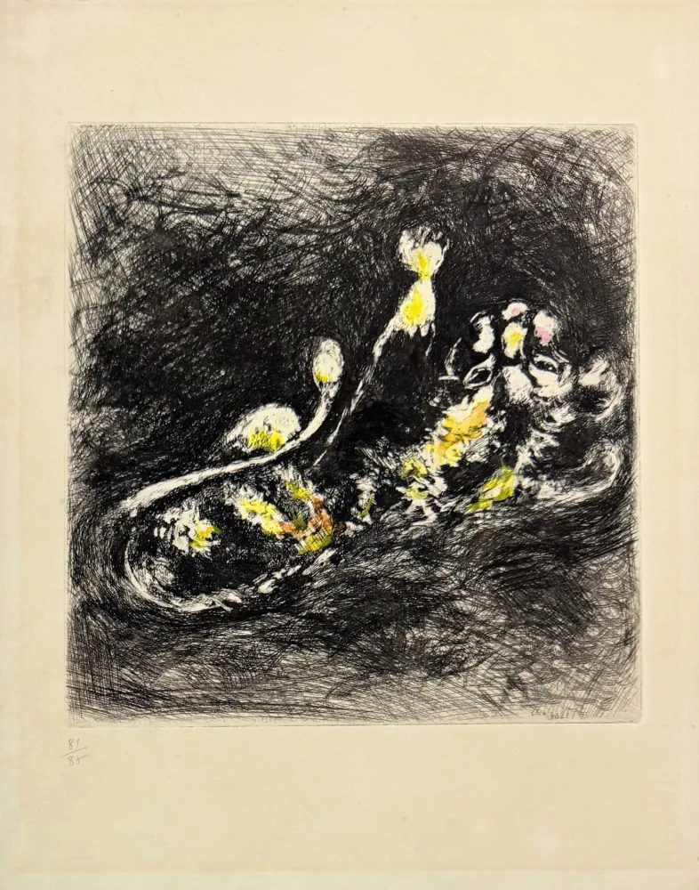 Água-Forte Chagall - Le lion et le moucheron