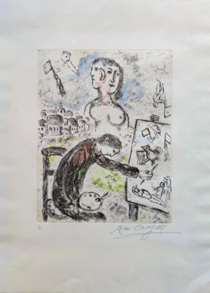 Água-Forte E Água-Tinta Chagall - Le Peintre, from Songes (cf. C. books 112)